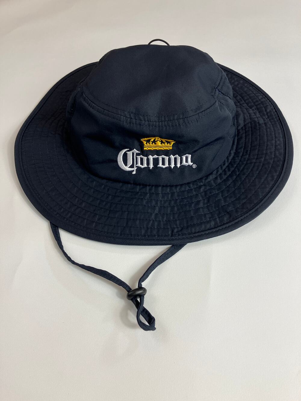 Corona Extra Pacific Headwear Navy Blue Boonie Sun Hat Embroidered Chin Strap